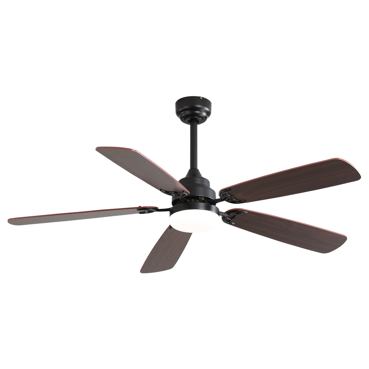52-Inch Matte Black Reversible DC Motor Ceiling Fan With Light