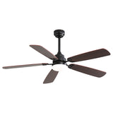 52-Inch Matte Black Reversible DC Motor Ceiling Fan With Light