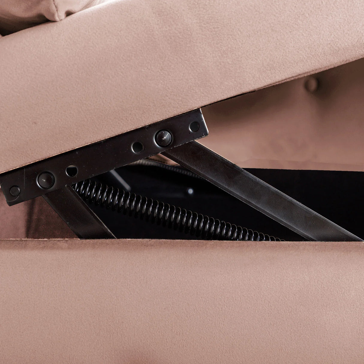 Pink Velvet Storage Chaise Lounge With Pillow - Omega Lifestyles