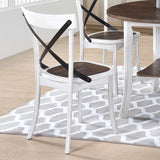 5-Piece Round Dining Set With X-Back Chairs - Omega Lifestyles