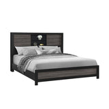King Urban Farmhouse Solid Wood Bookcase Bed Frame