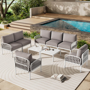 9-Piece Modern Outdoor Patio Sectional Furniture Set - Omega Lifestyles