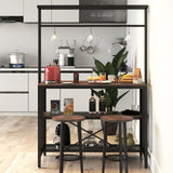 Kitchen Island Table With 3 Tier Storage And Hooks - Omega Lifestyles