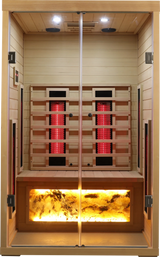 2-Person Eastern Hemlock Wood Infrared Home Sauna - Omega Lifestyles