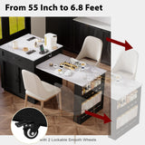 Extendable Kitchen Island With Dining Table And Storage - Omega Lifestyles
