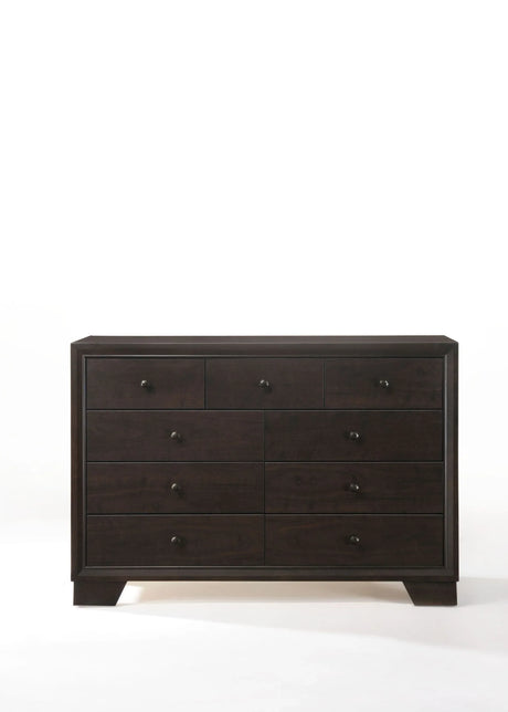Espresso Synthetic Wood 6-Drawer Dresser Furniture - Omega Lifestyles