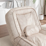 Adjustable Velvet Upholstered Massage Floor Sofa With Pillow - Omega Lifestyles