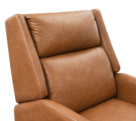 Mid-Century Modern Brown Pushback Manual Recliner Chair - Omega Lifestyles