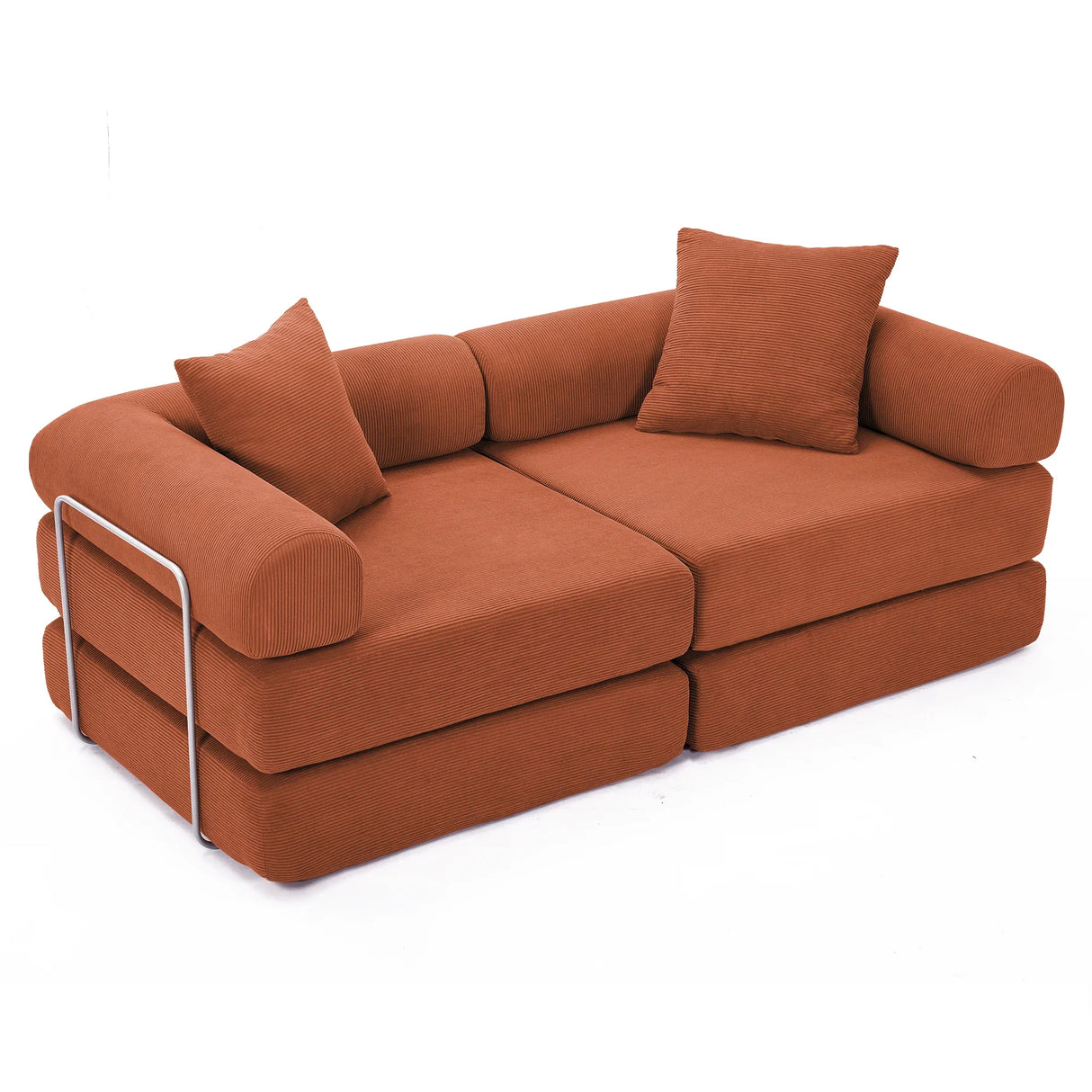 Modular Folding Convertible Corduroy Sofa Bed - Omega Lifestyles