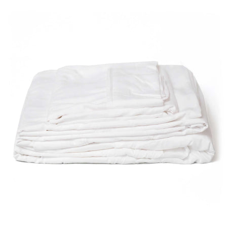 Brushed Microfiber Deep-Pocket Queen Sheet Set White - Omega Lifestyles