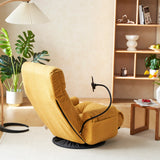 Adjustable Yellow Soft Plush Swivel Lounge Chair - Omega Lifestyles