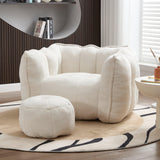 Soft Chenille Bean Bag Chair With High Resilient Foam - Omega Lifestyles