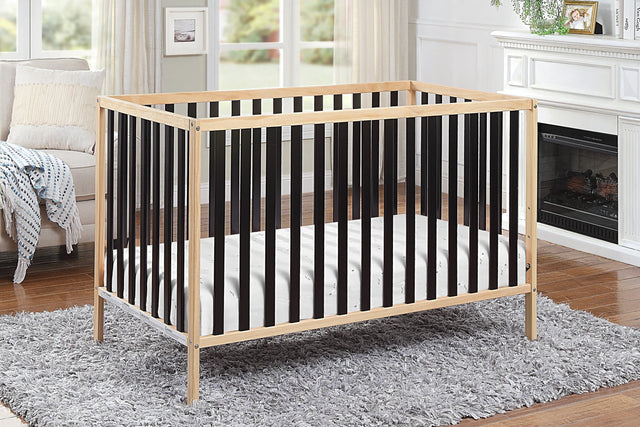 Two-Tone Solid Wood Convertible Island Crib - Omega Lifestyles