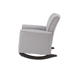 Light Gray Linen Wooden Frame Rocking Chair - Omega Lifestyles