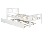 Twin Platform Bed Frame With Pull-Out Trundle - Omega Lifestyles