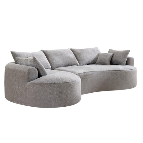 Minimalist Medium-Soft Chenille Foam 5-Seat Sofa - Omega Lifestyles