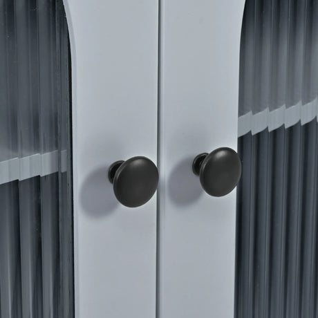 Rolling Kitchen Island With Extended Table Power Outlets LED Lights - Omega Lifestyles