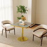 Snow Mountain Stone Square Modern Executive Dining Table