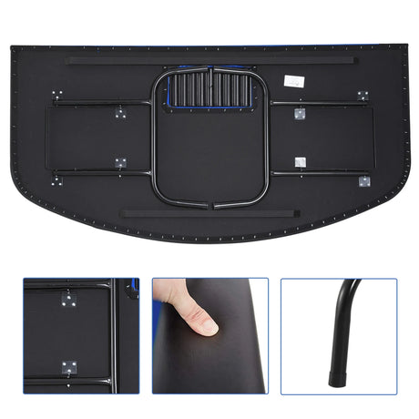 Foldable Half-Shape Blackjack Poker Table With Cup Holders - Omega Lifestyles