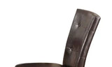 Set of 2 Espresso Synthetic Leather Walnut Side Chairs - Omega Lifestyles