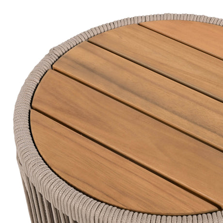 Rustic Acacia Wood Coffee Table And Side Table Set - Sleep Galleria