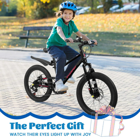 20-Inch 7-Speed Front Suspension Kids Mountain Bike - Omega Lifestyles