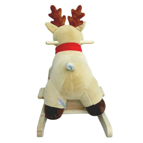 Soft Plush Fabric Kids Ride-On Rocking Horse Toy - Omega Lifestyles