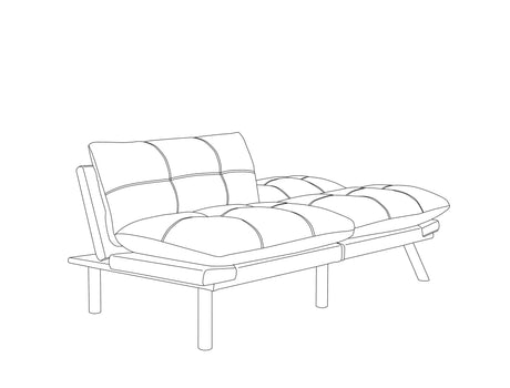 Light Grey Upholstered Convertible Foam Sofa Bed Twin - Omega Lifestyles