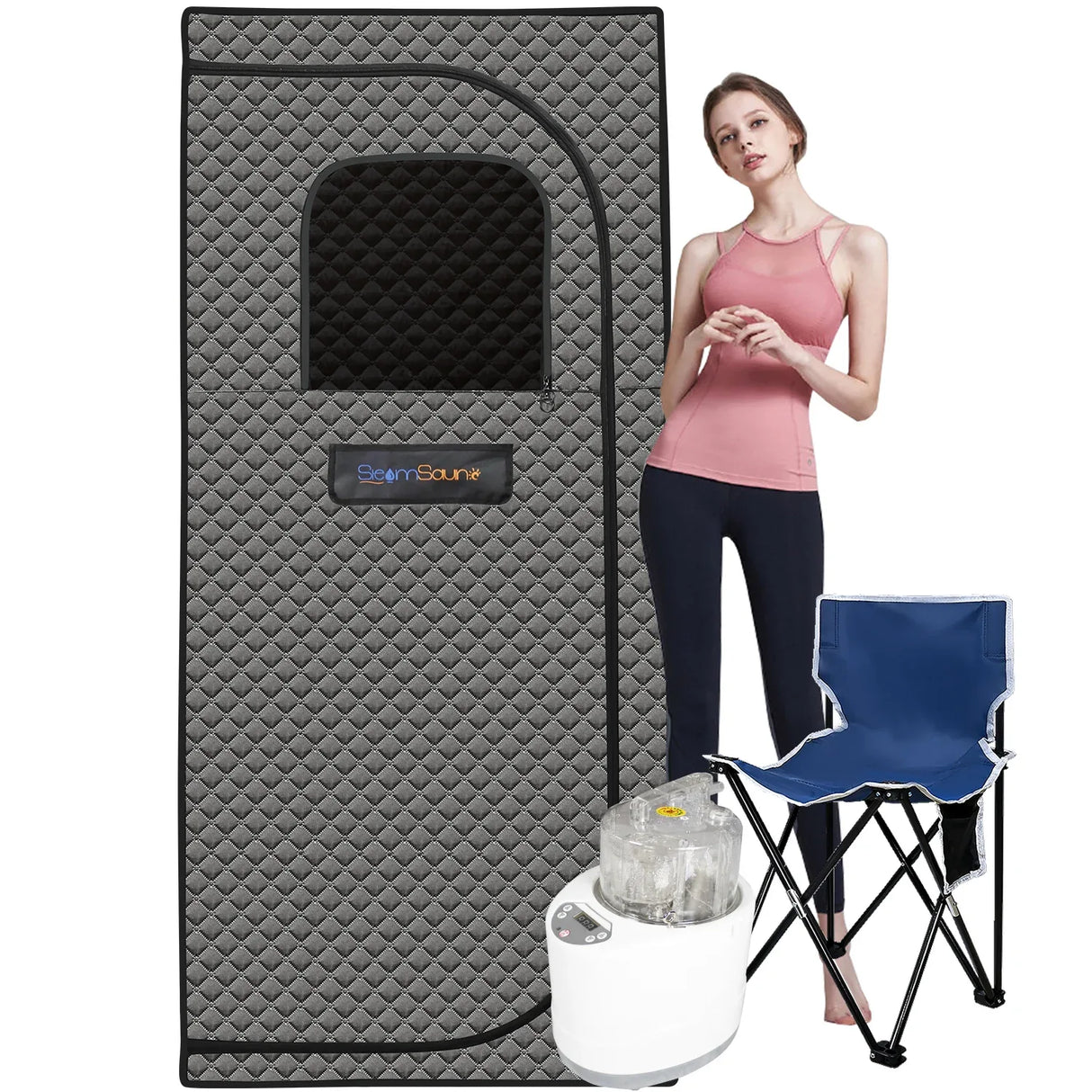 Portable Full-Size Steam Sauna Tent With Remote Control - Omega Lifestyles