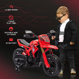 6V Kids Electric Motorcycle With Training Wheels And Horn - Omega Lifestyles