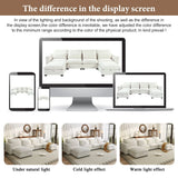 U-Shaped Modular 6-Seat Linen Blend Sofa With Ottomans - Omega Lifestyles