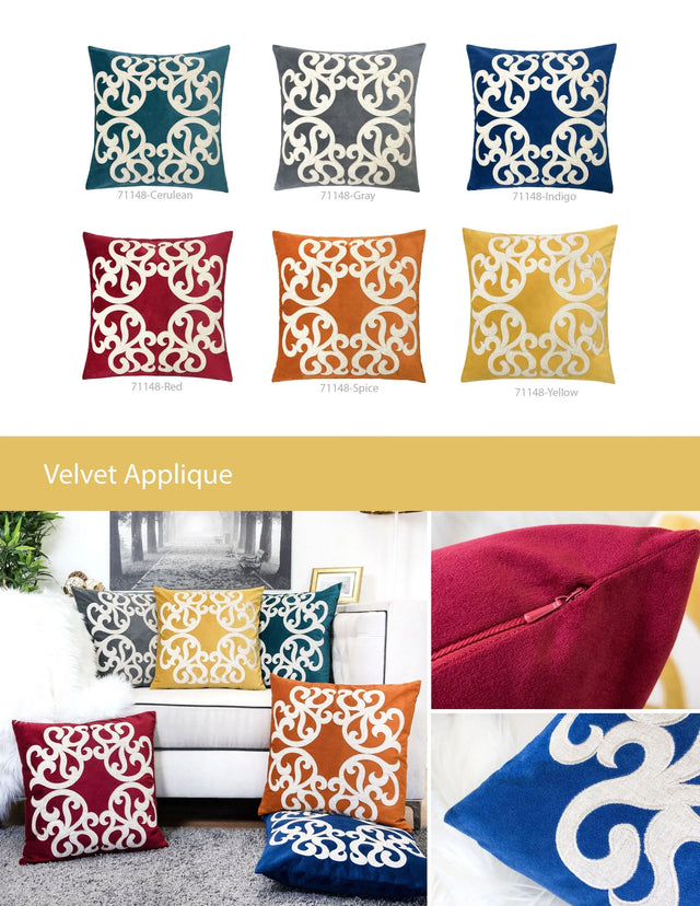 20-Inch Orange Polyester Velvet Pillowcase Cover - Omega Lifestyles