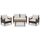 4-Piece PE Rattan Outdoor Sofa Set With Cushions - Omega Lifestyles