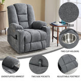 Power Lift Medium-Firm Chenille Upholstered Recliner Chair - Omega Lifestyles