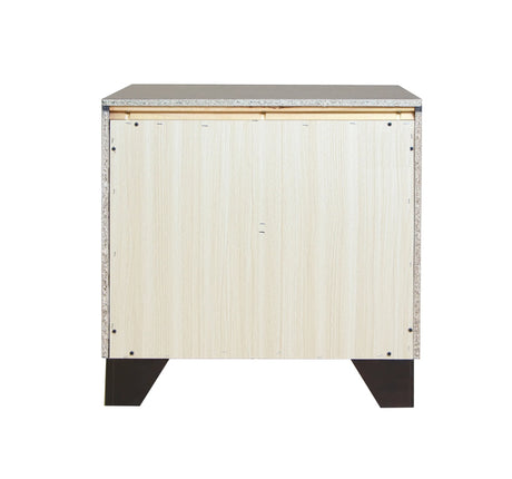 Espresso Synthetic Wood 2-Drawer Nightstand - Omega Lifestyles