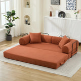 Corduroy Folding Sofa Bed With Foam Mattress And Pillows - Omega Lifestyles