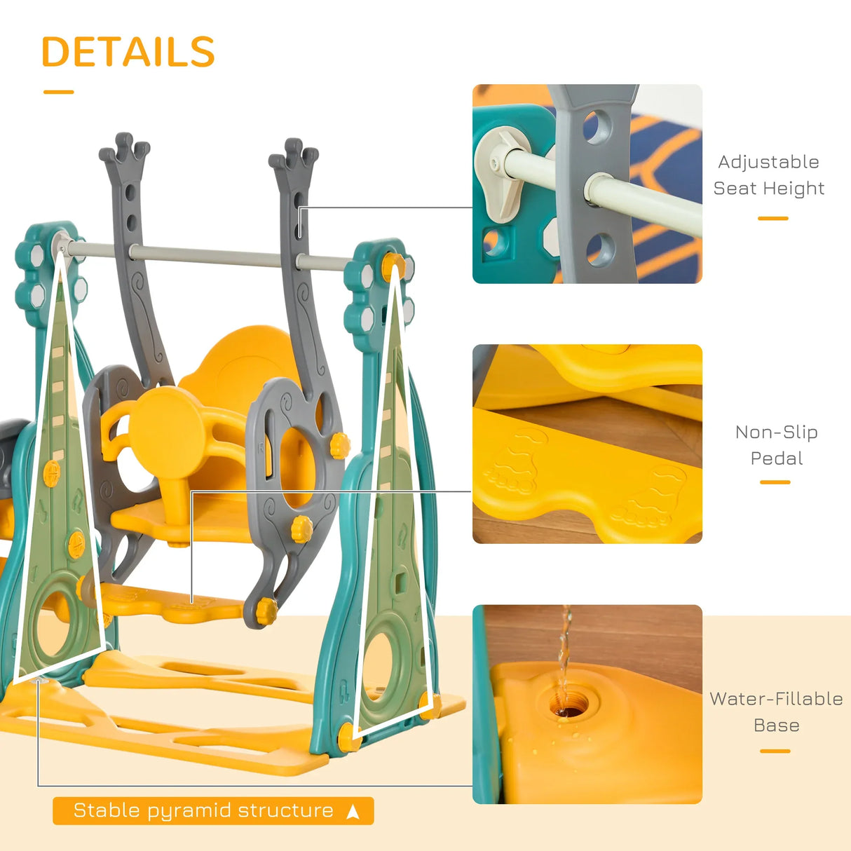 3-in-1 Toddler Swing Slide Set With Basketball Hoop - Omega Lifestyles