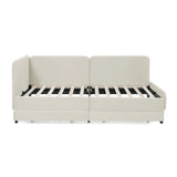Twin Velvet Upholstered Platform Bed Frame With Storage - Omega Lifestyles