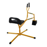 Interactive Yellow Metal Riding Excavator Toy With Bucket Control - Omega Lifestyles