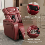 Power Recliner Chair PU Leather With USB Tray Table - Omega Lifestyles