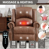 Heated Medium-Firm Massage Recliner Chair With Swivel - Omega Lifestyles