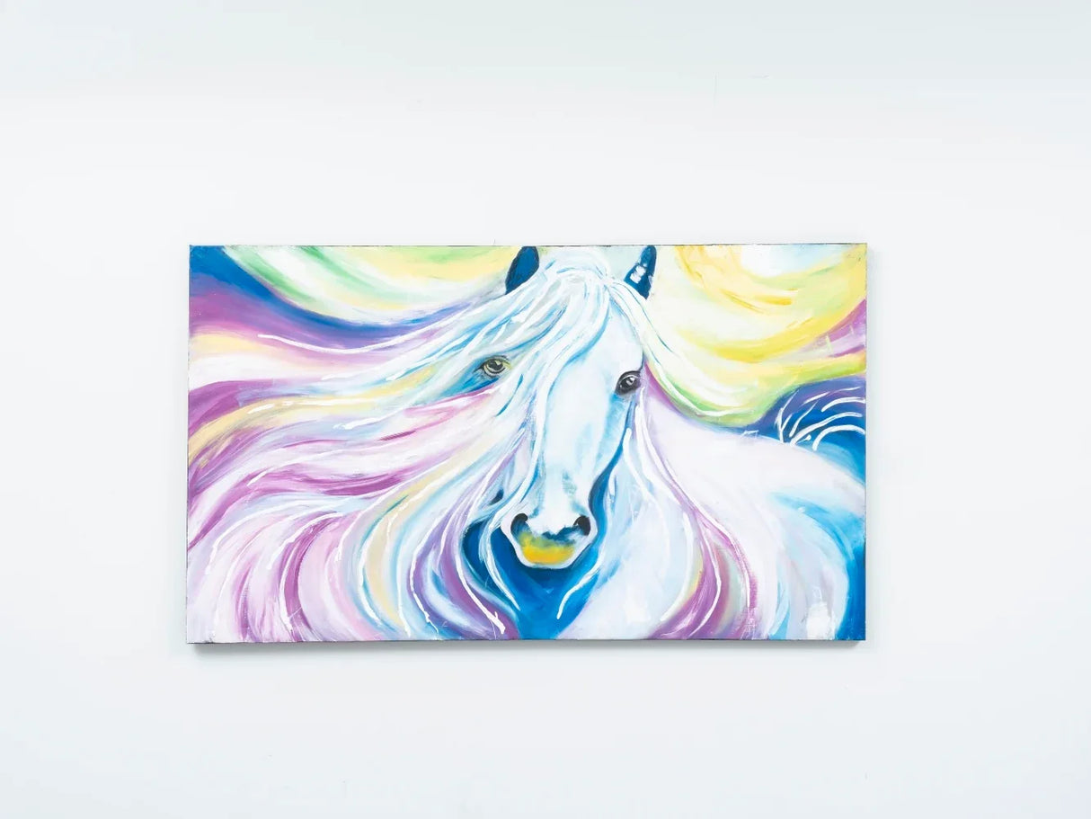 Oversized Pink Hand-Painted Landscape Canvas Wall Art - Omega Lifestyles