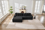 Corduroy 3-in-1 Convertible Foldable Floor Sofa Bed - Omega Lifestyles
