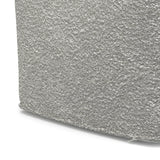 Light Gray Cotton Boucle Square Pouf Ottoman - Omega Lifestyles