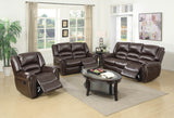 Manual Bonded Leather Recliner Chair With Nailhead Trim - Omega Lifestyles