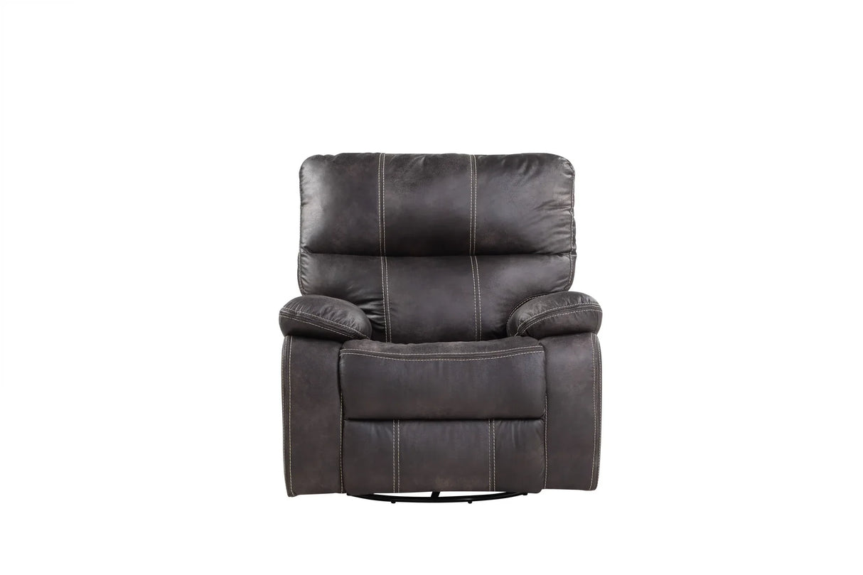 Gray Fabric Swivel Gliding Recliner Chair - Omega Lifestyles