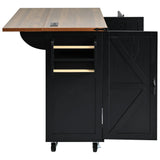 Farmhouse Kitchen Island Cart With Power Outlet - Omega Lifestyles