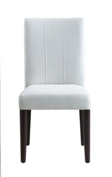 Set Of 2 White Synthetic Wood Padded Side Chairs - Omega Lifestyles