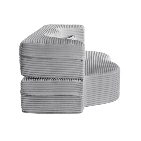 Full Size Plush Corduroy Folding Sleeper Sofa Bed With Pillows - Omega Lifestyles