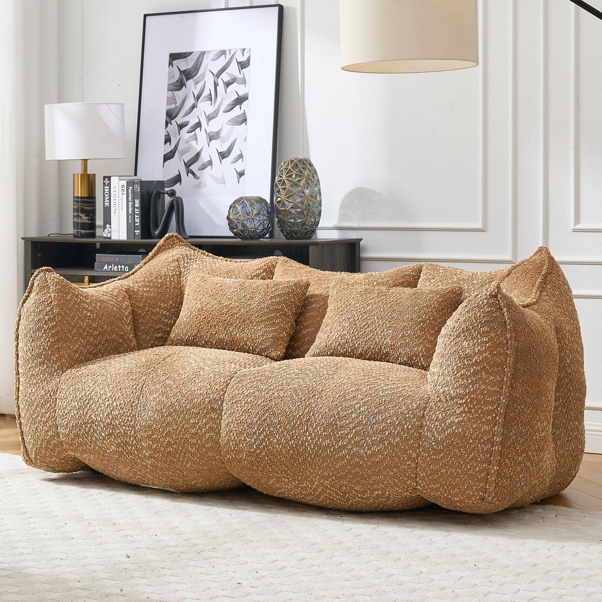 Dual Chenille Bean Bag Chair With High Resilience Foam - Omega Lifestyles